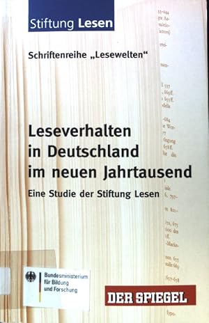 Bild des Verkufers fr Leseverhalten in Deutschland im neuen Jahrtausend. Eine Studie der Stiftung Lesen. Schriftenreihe "Lesewelten". Band 3. zum Verkauf von books4less (Versandantiquariat Petra Gros GmbH & Co. KG)