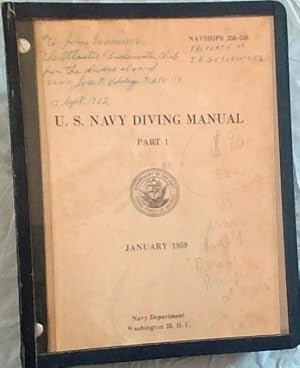 Seller image for U.S. Navy Diving Manual Part 1 . January 1959 [Navships 250 - 538] for sale by Chapter 1