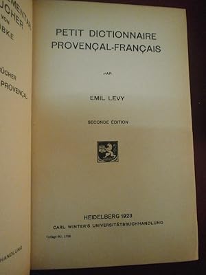 Petit Dictionnaire Provençal - Francais. (2è édition)