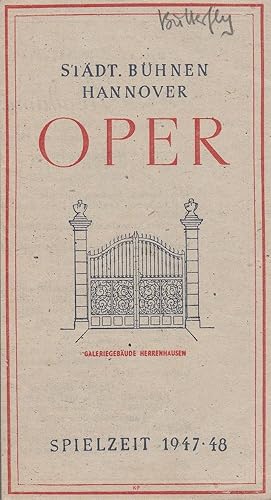 Bild des Verkufers fr Programmheft Giacomo Puccini MADAME BUTTERFLY 16. Juni 1948 Spielzeit 1947 / 48 zum Verkauf von Programmhefte24 Schauspiel und Musiktheater der letzten 150 Jahre