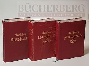 Baedekers Mittel-Italien und Rom, Unter-Italien und Sizilien, Ober-Italien 3 Bände