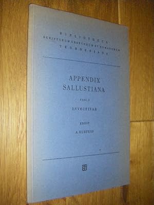 Appendix Sallustiana. Fasc. (2) Posterior (Sallusti) In Ciceronem Et Invicem Invectivae