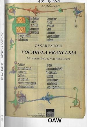 Bild des Verkufers fr Vocabula francusia (CVP 2598) von 1409/10 Ein Glossar Aus Dem Umkreis Konig Wenzels IV zum Verkauf von Biblioteca di Babele