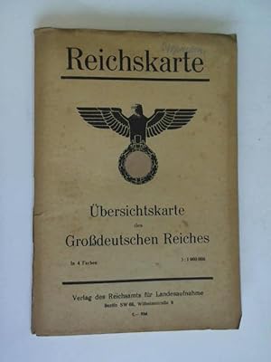 Übersichtskarte des Großdeutschen Reiches in 4 Farben