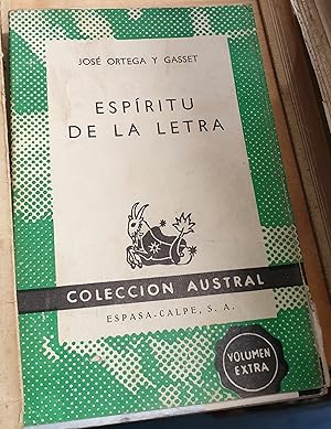 Seller image for Espritu de la letra for sale by Outlet Ex Libris