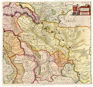 Rare Antique Map-KLEVE-CLIVIA-GERMANY-Allardt-1660