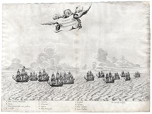 Rare Antique Print-WIC-RETURN FLEET-JOHAN MAURITS-BRASIL-Post-Savery-1647