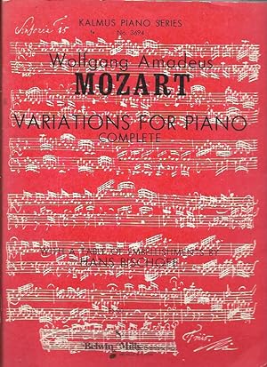 Seller image for Variations for Piano Complete with a Table of Embellishments by HansBischoff (Kalmus Piano Library 3694) for sale by Bookfeathers, LLC