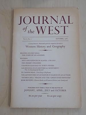Journal of the West, October 1962