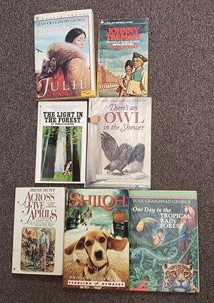 Seller image for Lot of 7 YA Books Homeschooling Newbery Medal Light in the Forest Shiloh for sale by Kota Books