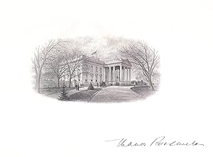 Eleanor Roosevelt White House Signed Engraving.