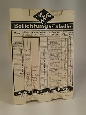 Seller image for Agfa Belichtungs-Tabelle und Blitzlicht-Tabelle mit Gebrauchsanweisung for sale by ANTIQUARIAT Franke BRUDDENBOOKS