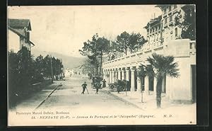 Carte postale Hendaye, Avenue de Portugal et le Jaizquibel