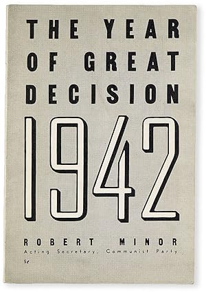 Bild des Verkufers fr The Year of Great Decision, 1942 zum Verkauf von Lorne Bair Rare Books, ABAA