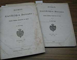 1. - 4. Jahrgang 1855 - 1858 in 2 Bänden: Zeitschrift des Statistischen Bureaus des Königlich Säc...