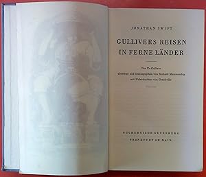 Seller image for Gullivers Reisen in ferne Lnder. Der Ur-Gulliver bersetzt und herausgegeben von Richard Mummendey mit Holzschnitten von Grandville for sale by biblion2