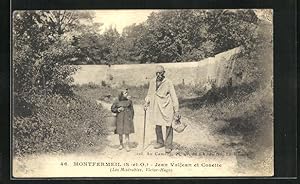 Image du vendeur pour Carte postale Montfermeil, Jean Valjean et Cosette mis en vente par Bartko-Reher