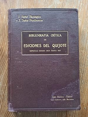 BIBLIOGRAFIA CRITICA DE EDICIONES DEL QUIJOTE :Impresas desde 1905 hasta 1917