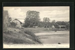 Carte postale Thury-Harcourt, Moulin et Pont du Hôm