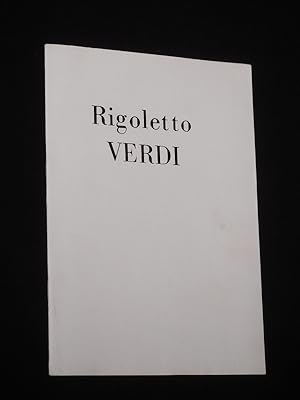 Imagen del vendedor de Programmheft 7 Landestheater Halle 1987/88. RIGOLETTO von Piave, Verdi (Musik). Regie: Peter Konwitschny, musikal. Ltg.: Christian Kluttig, Bhnenbild: Martin Fischer, Kostme: Monika Ringat. Mit Jrgen Krassmann/ Tomas Mwes (Rigoletto), Michail Michailow, Juliane Claus, Hendrikje Wangemann, Jrgen Trekel, Jrg Decker, Bernhard Saretzki a la venta por Fast alles Theater! Antiquariat fr die darstellenden Knste