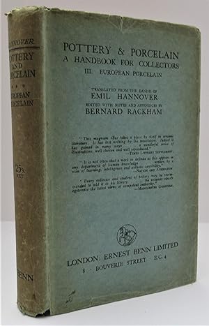 Image du vendeur pour Pottery & Porcelain a Handbook for Collectors, Volume III - European Porcelain mis en vente par The Bookmonger
