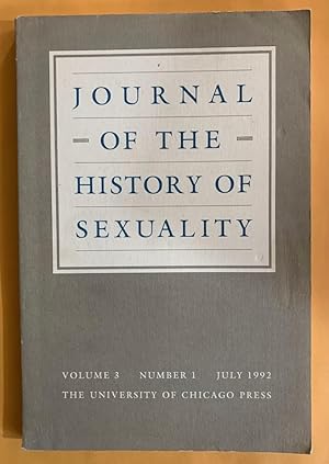 Seller image for Journal of the History of Sexuality: Volume 3, Number 1, July 1992 for sale by Exchange Value Books