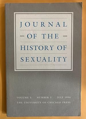 Seller image for Journal of the History of Sexuality: Volume 5, Number 1, July 1994 for sale by Exchange Value Books