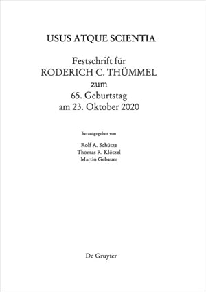 Immagine del venditore per Festschrift Fr Roderich C. Thmmel Zum 65. Geburtstag Am 23.10.2020 -Language: german venduto da GreatBookPrices