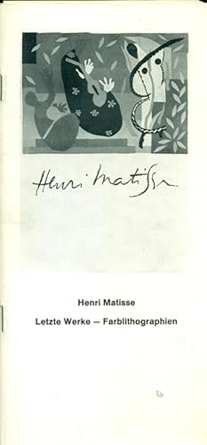 Bild des Verkufers fr Henri Matisse. Letzte Werke - Farblithographien. zum Verkauf von Online-Buchversand  Die Eule