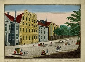 Optical Antique Print-VIEW-KNEUTERDIJK-KLOOSTERKERK-THE HAGUE-Anonymous-ca. 1770