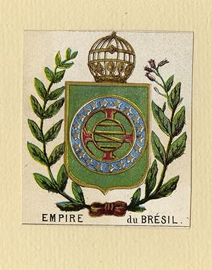 Antique Print-HERALDRY-COAT OF ARMS-BRAZIL-Anonymous-Ca. 1865