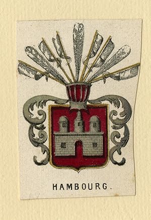 Antique Print-HERALDRY-COAT OF ARMS-HAMBURG-GERMANY-Anonymous-Ca. 1865