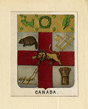 Antique Print-HERALDRY-COAT OF ARMS-CANADA-Anonymous-Ca. 1865