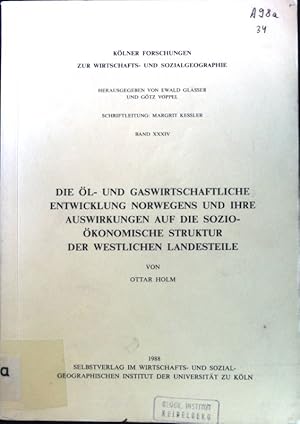 Bild des Verkufers fr Die l- und gaswirtschaftliche Entwicklung Norwegens und ihre Auswirkungen auf die soziokonomische Struktur der westlichen Landesteile. Klner Forschungen zur Wirtschafts- und Sozialgeographie ; Bd. 34. zum Verkauf von books4less (Versandantiquariat Petra Gros GmbH & Co. KG)