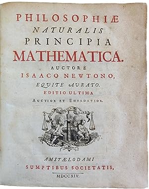 Imagen del vendedor de Philosophiæ Naturalis Principia Mathematica. a la venta por Librera Jos Porra Turanzas S.A.