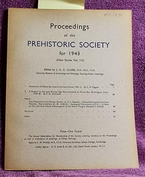 PROCEEDINGS OF THE PREHISTORIC SOCIETY FOR 1943 ( New Series Vol. IX)