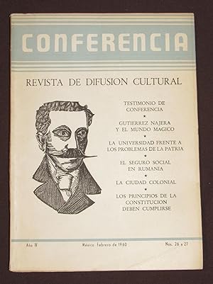 Bild des Verkufers fr Conferencia. Revista De Difusin Cultural. Nos 26 y 27. Febrero de 1960 zum Verkauf von Librera Urbe