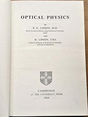 Seller image for OPTICAL PHYSICS for sale by Douglas Books