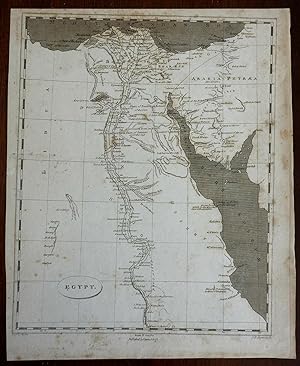 Egypt Sinai Peninsula Red Sea Nile River Alexandria Cairo c. 1800 Seymour map