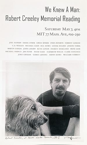 Seller image for We Knew a Man: Robert Creeley Memorial Reading. (Poetry Reading Poster Flyer) for sale by Granary Books
