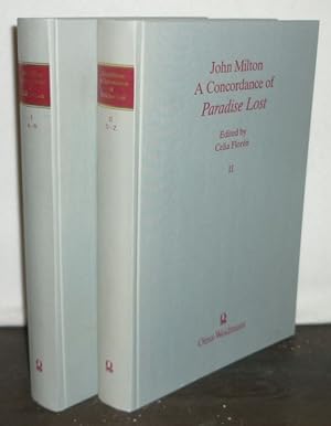 Bild des Verkufers fr John Milton. A Concordance of Paradise Lost. Edited by Celia Florn. Volume 1 and 2 complete. (= Alpha-Omega, Lexika, Indices, Konkordanzen, Reihe C Englische Autoren Band 2,1 und 2,2). zum Verkauf von Antiquariat Kretzer