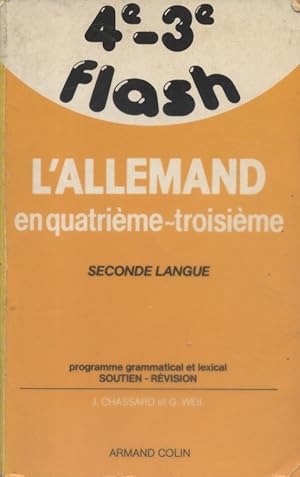 Seller image for L'allemand en quatrime-troisime. Seconde langue. Programme grammatical et lexical. Soutien-rvision. for sale by Librairie Et Ctera (et caetera) - Sophie Rosire