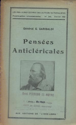 Imagen del vendedor de Penses anticlricales. Fvrier 1939. a la venta por Librairie Et Ctera (et caetera) - Sophie Rosire