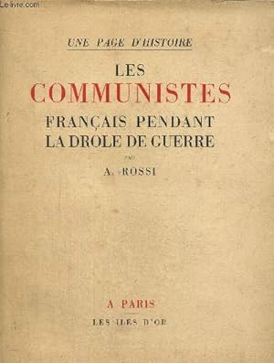 Imagen del vendedor de Les communistes franais pendant la drle de guerre a la venta por Le-Livre