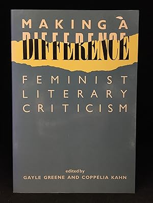 Bild des Verkufers fr Making a Difference: Feminist Literary Criticism zum Verkauf von Burton Lysecki Books, ABAC/ILAB