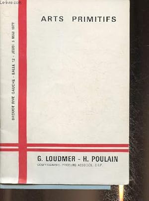 Bild des Verkufers fr Catalogue de vente aux enchres- Drouot rive gauche- 5 mai 1977- Arts primitifs zum Verkauf von Le-Livre