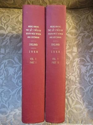 Music Among the 3U' I ' Wa-Si of South West Africa and Botswana - A Thesis - 2 Volumes - Working ...