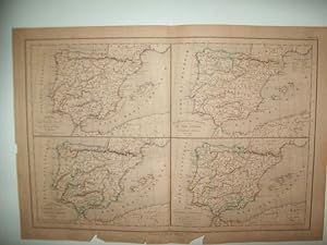 Imagen del vendedor de LAMINA 22707: Mapas de la Peninsula Iberica en la Edad Media a la venta por EL BOLETIN
