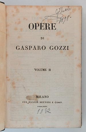 Opere di Gasparo Gozzi (2 volumi)