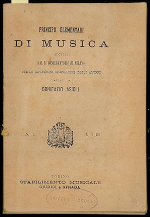 Bild des Verkufers fr Pricipii elementari di musica zum Verkauf von Sergio Trippini